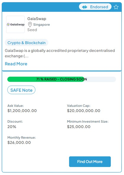 Gaia Swap Listing