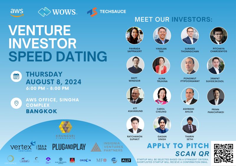 WOWS GLOBAL and AWS Host Private Investor Speed Dating with Techsauce